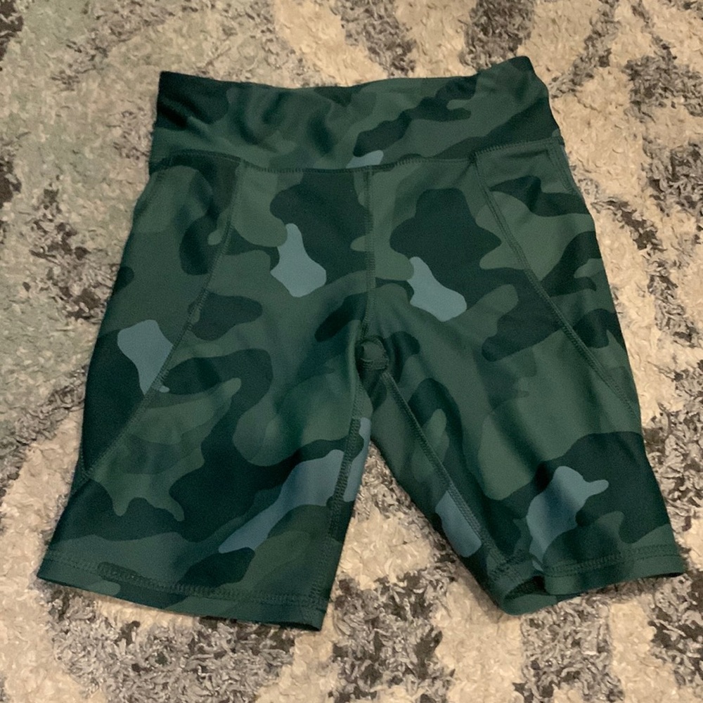 Green Camo biker shorts